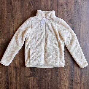 NWT Uniqlo fleece hooded zip up jacket